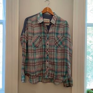 Free People oversized lightweight flannel